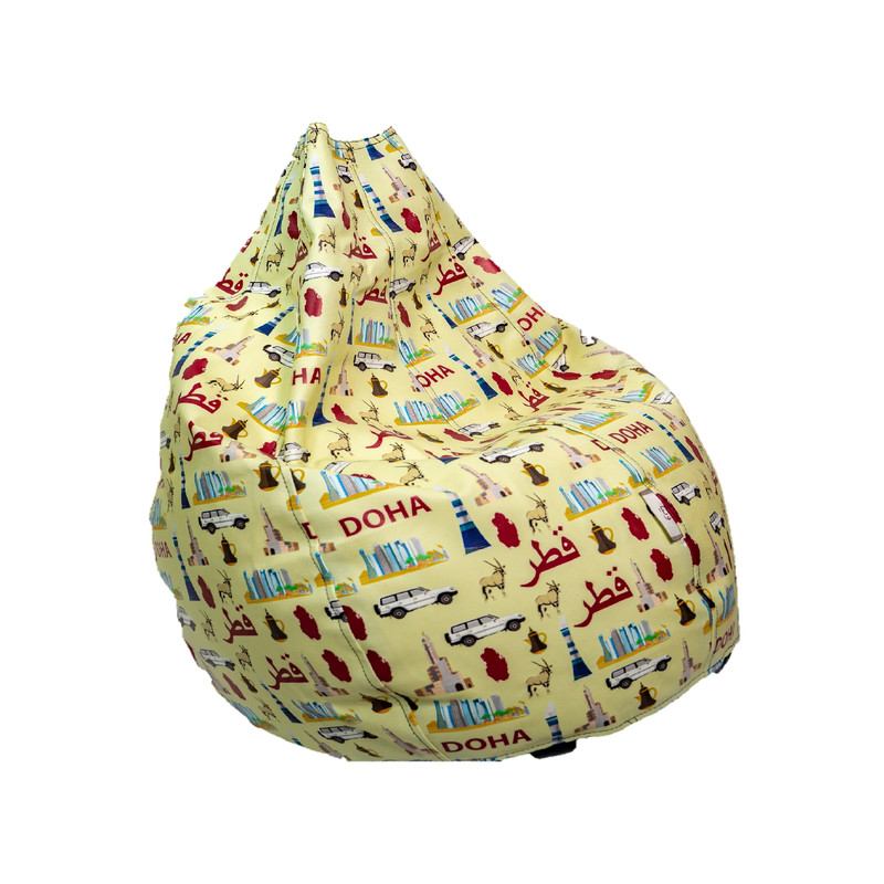 Watiaa Bean Bag (Leatherette) Kids Printed - Doha Design